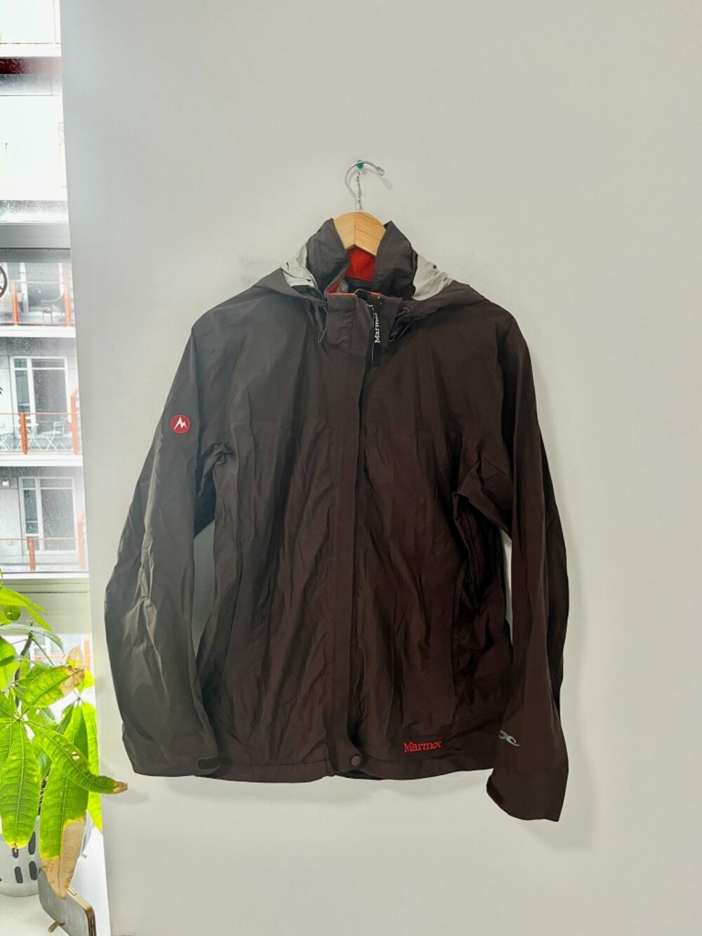 Marmot Brown Rain Jacket Size Large